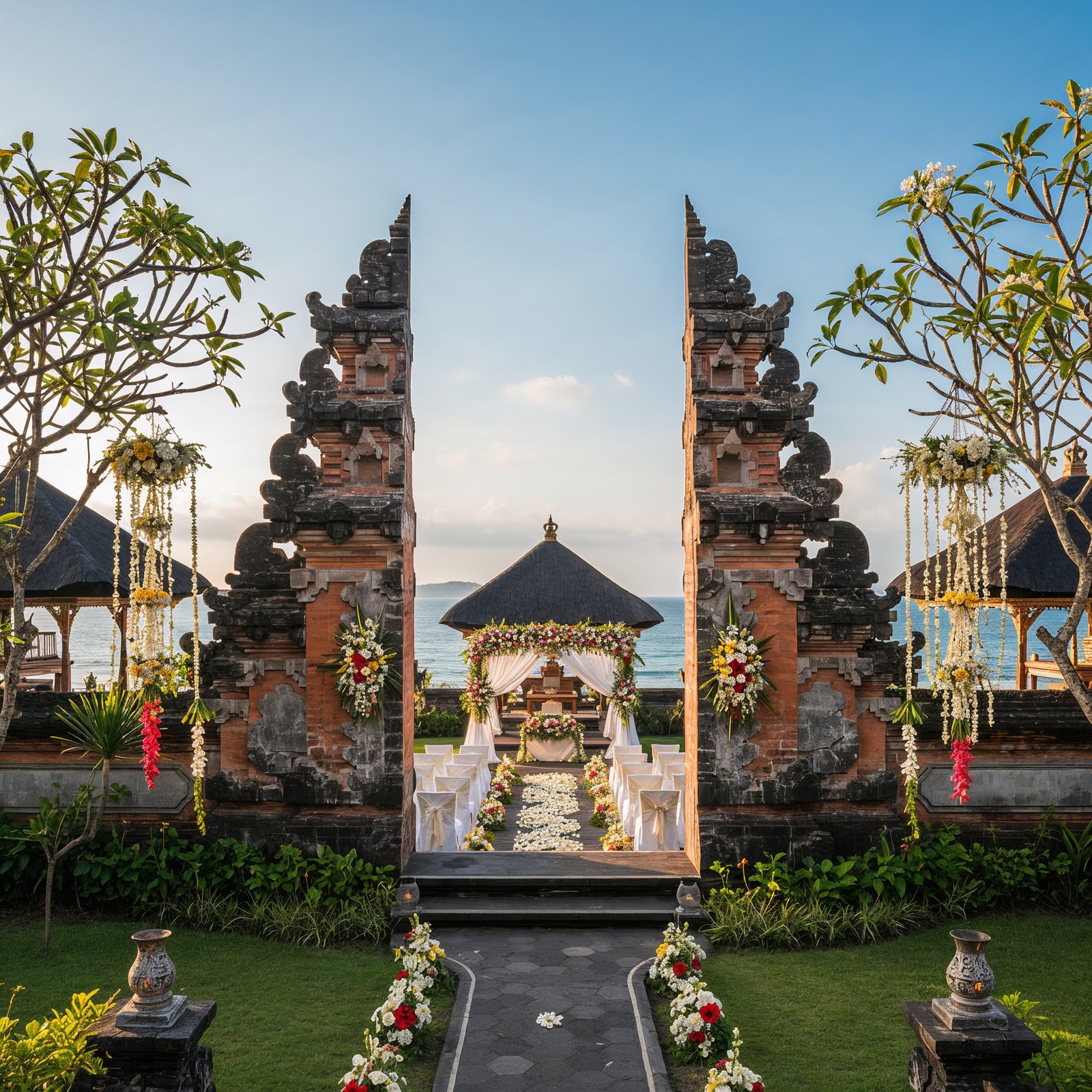 island resort garden wedding in bali indonesia