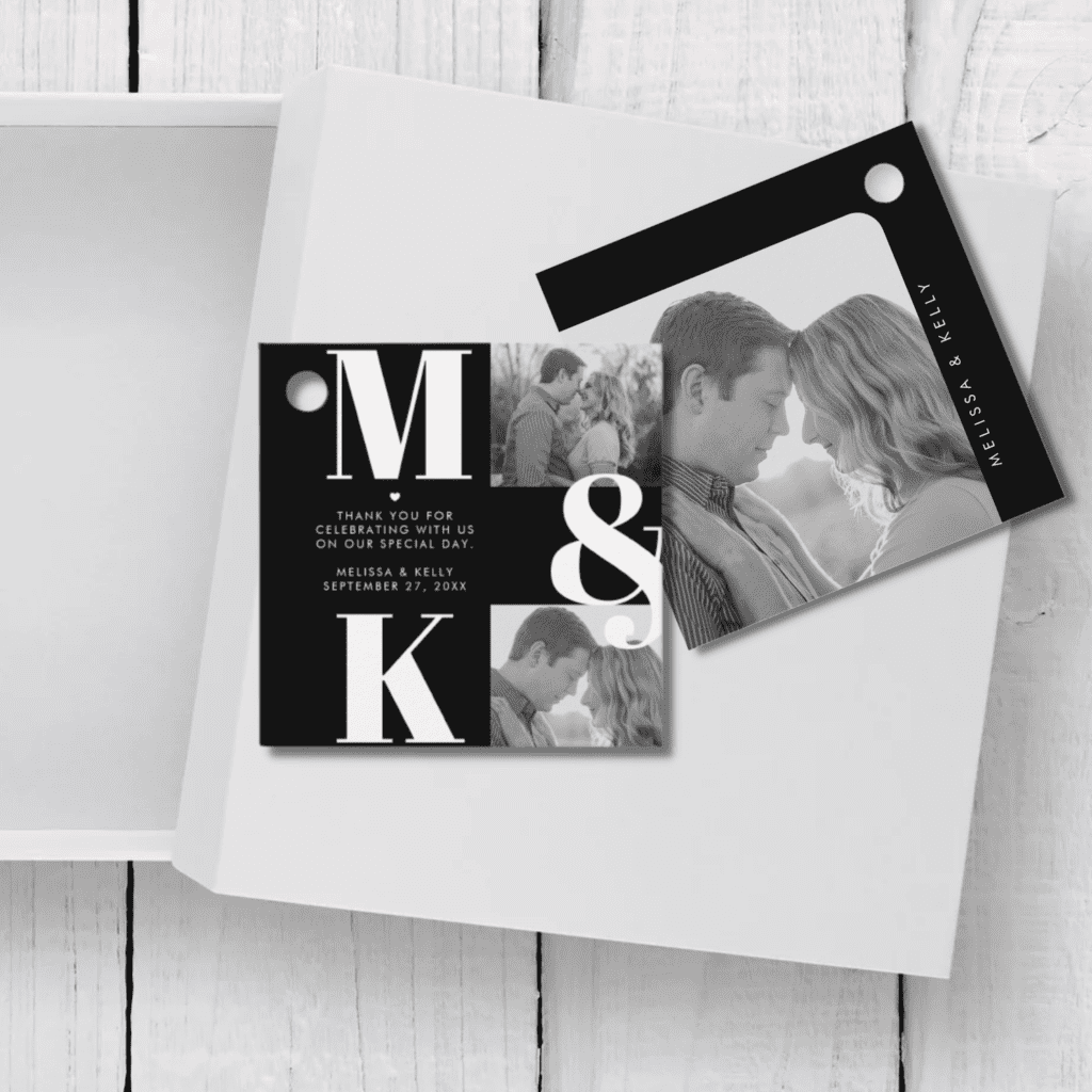 minimalist bold favor tag