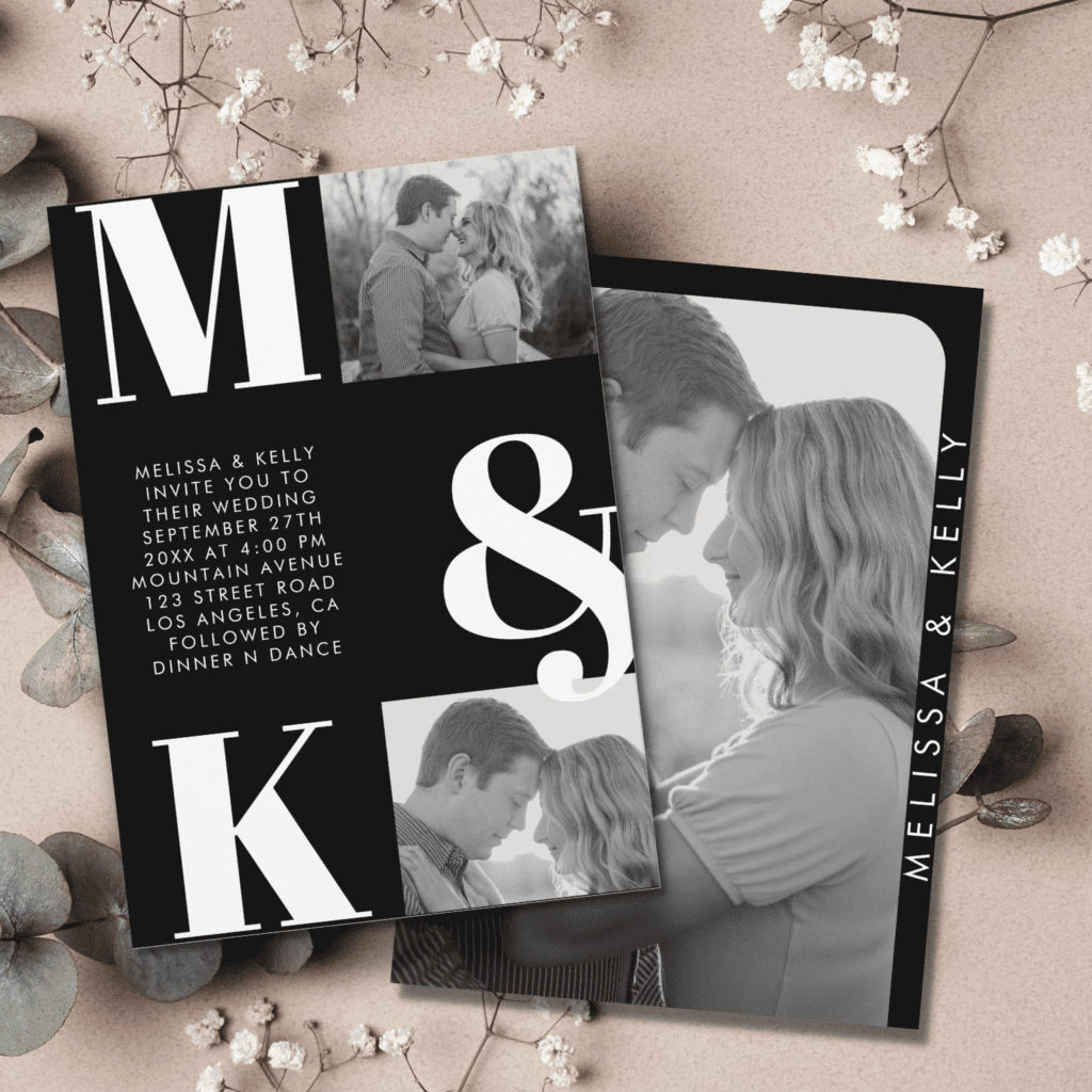 modern minimalist style wedding