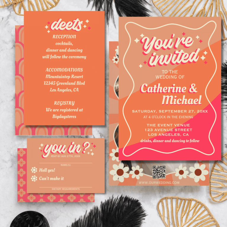 Bold Typography Retro Style Wedding Design Trend In 2025-2026